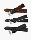 orange-black-white-Black-Alligator-Calf-Leather-and-High-Silicone-Hybrid-watch-bands-top