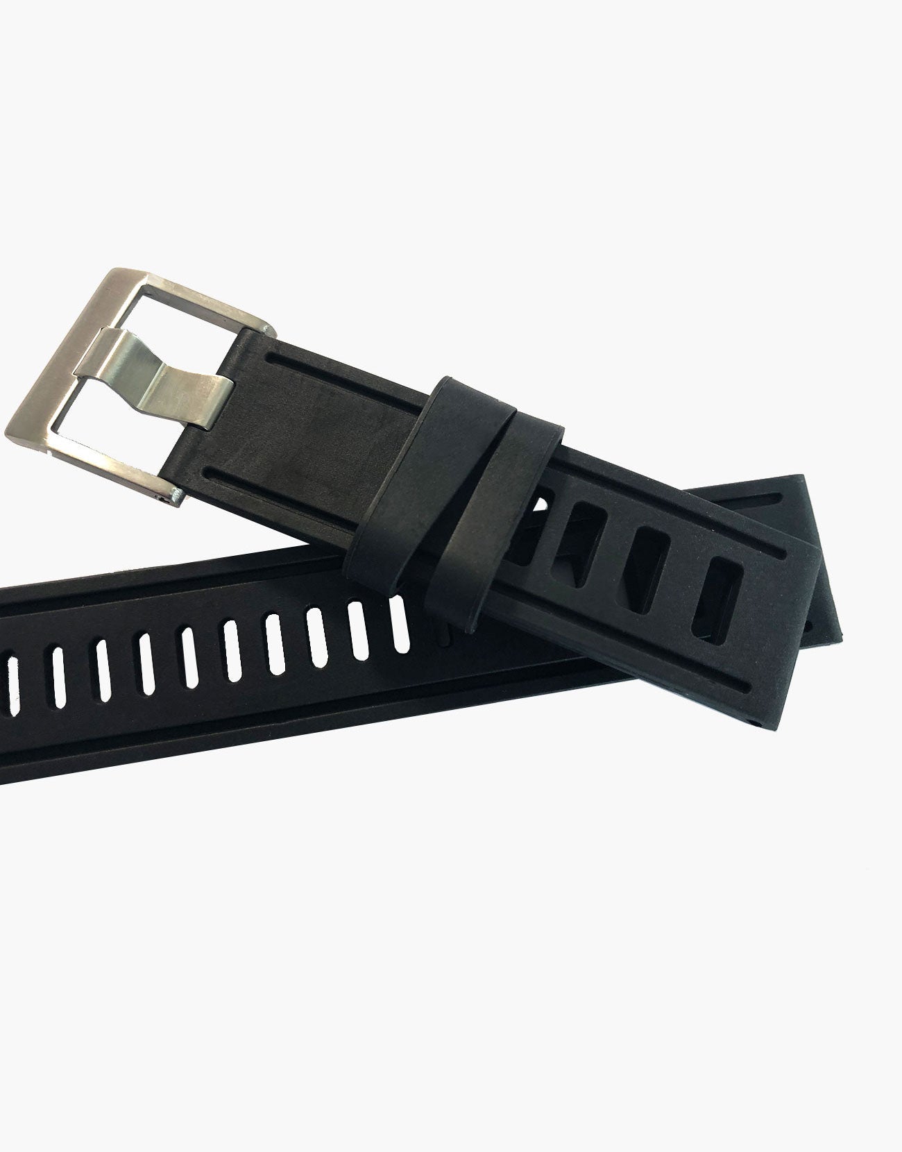 Rubber Watch Strap Isofrane 22mm 24mm Black