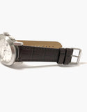LUX Brown Genuine leather watch strap Alligator Grain Slim Flat-matte LUX