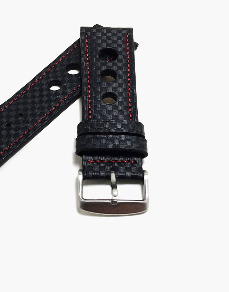 LUX Grand Prix Rally Carbon Fiber Black with Red Stitching LUX
