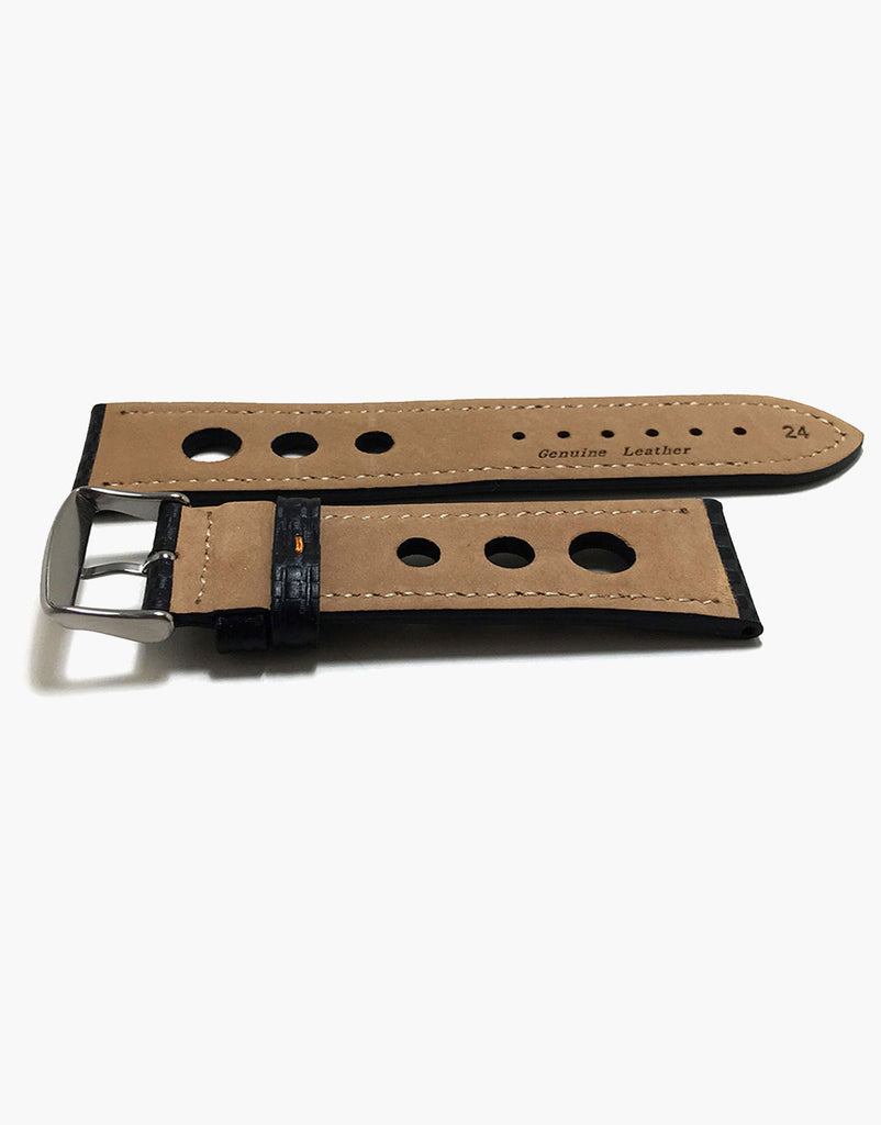 LUX Grand Prix Rally Carbon Fiber Black with Orange Stitching LUX