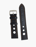 LUX Grand Prix Rally Carbon Fiber Black with Orange Stitching LUX