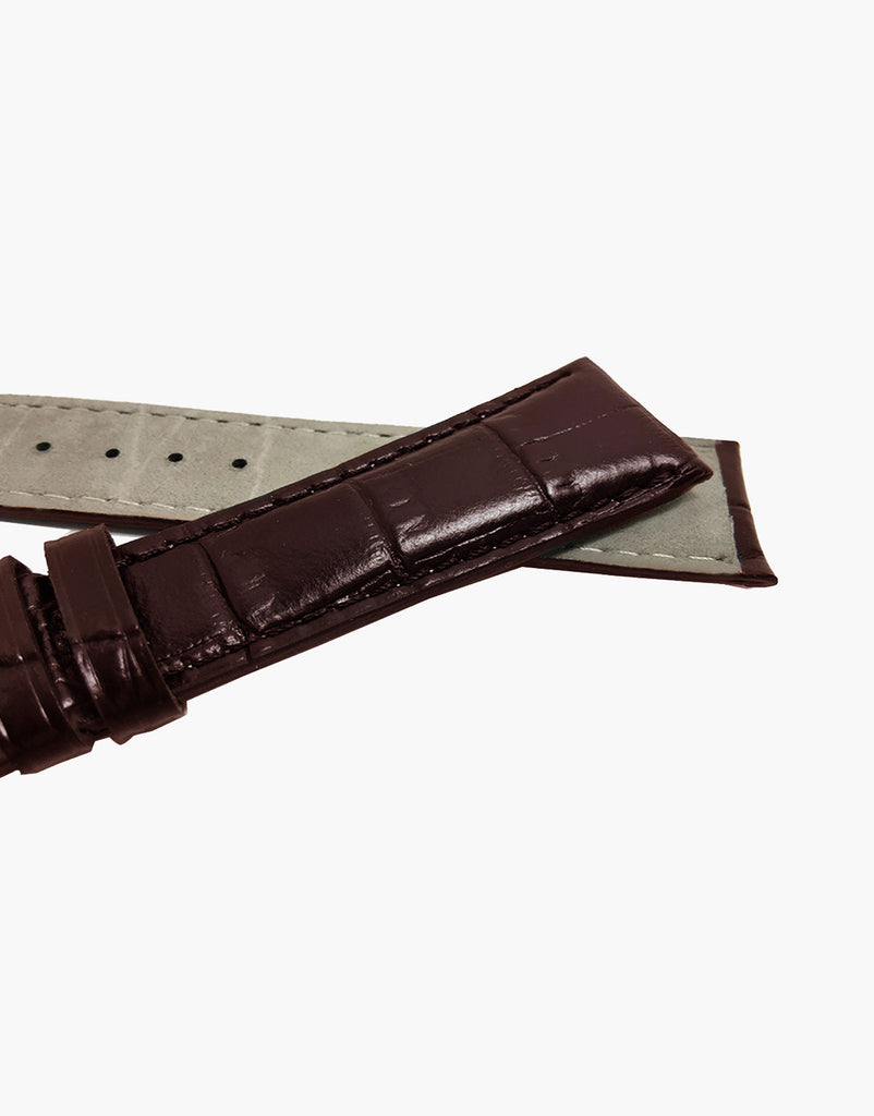 Hadley-Roma MS837 Genuine Calf Skin Brown Alligator Grain Watch Band Hadley-Roma
