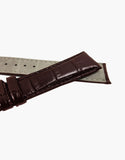 Hadley-Roma MS837 Genuine Calf Skin Brown Alligator Grain Watch Band Hadley-Roma