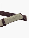 Hadley-Roma MS837 Genuine Calf Skin Brown Alligator Grain Watch Band Hadley-Roma