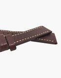 Hadley-Roma Shrunken Buffalo Grain Leather Watch Bands MS894 Brown Hadley-Roma