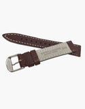 Hadley-Roma Shrunken Buffalo Grain Leather Watch Bands MS894 Brown Hadley-Roma