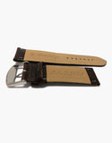 LUX Italian Brown Buffalo Milano Padded Watch Band W/white Stitching LUX