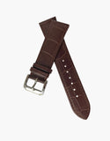 LUX Leather Alligator Grain Watch Band Brown-Matte LUX