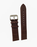 LUX Leather Alligator Grain Watch Band Brown-Matte LUX