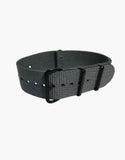 Nylon NATO Gray Watch Bands with Black Buckles PVD  by LUX