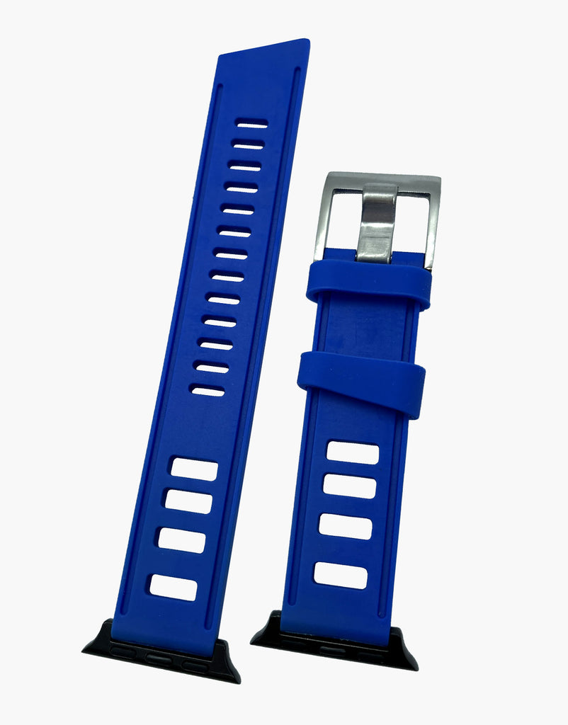 blue-Silicon-Rubber-isofrene-apple-watch-strap-top-sport straps