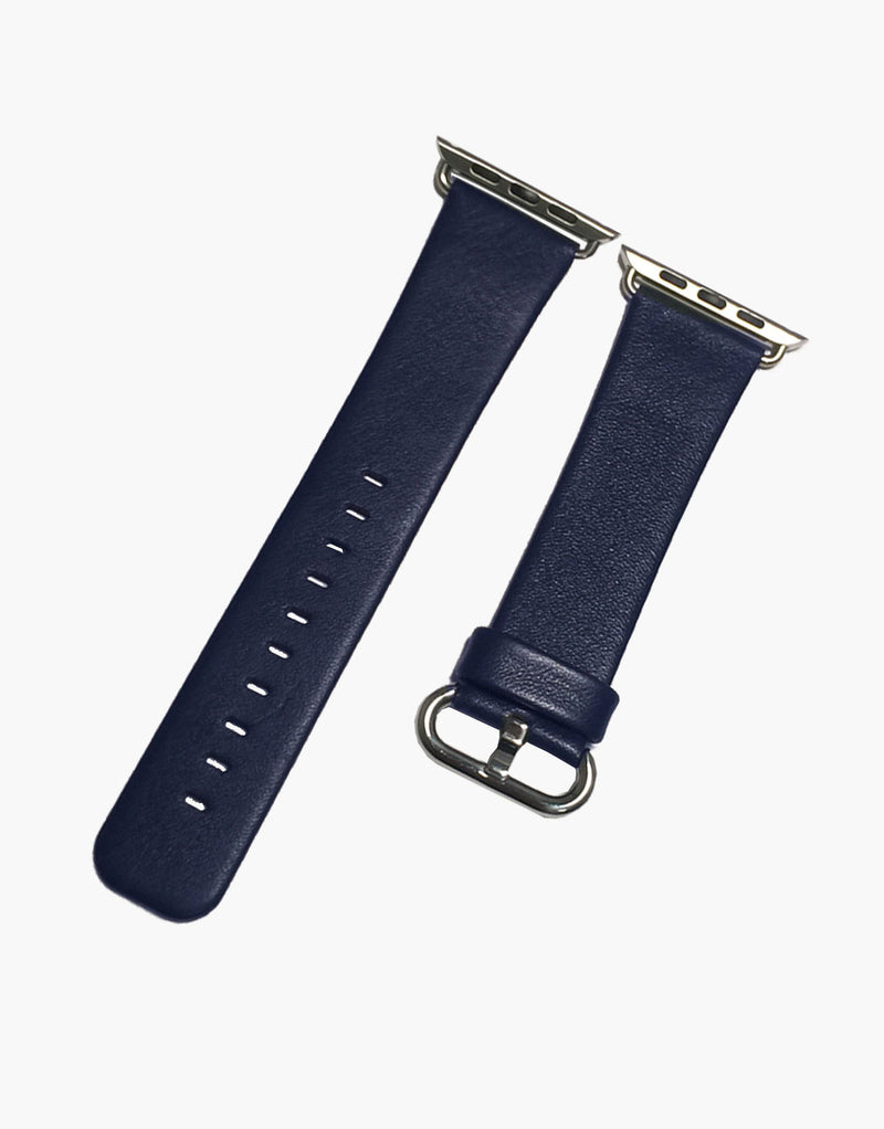 Apple iWatch Style Straps Blue Navy Smooth Calf leather by LUX LUX