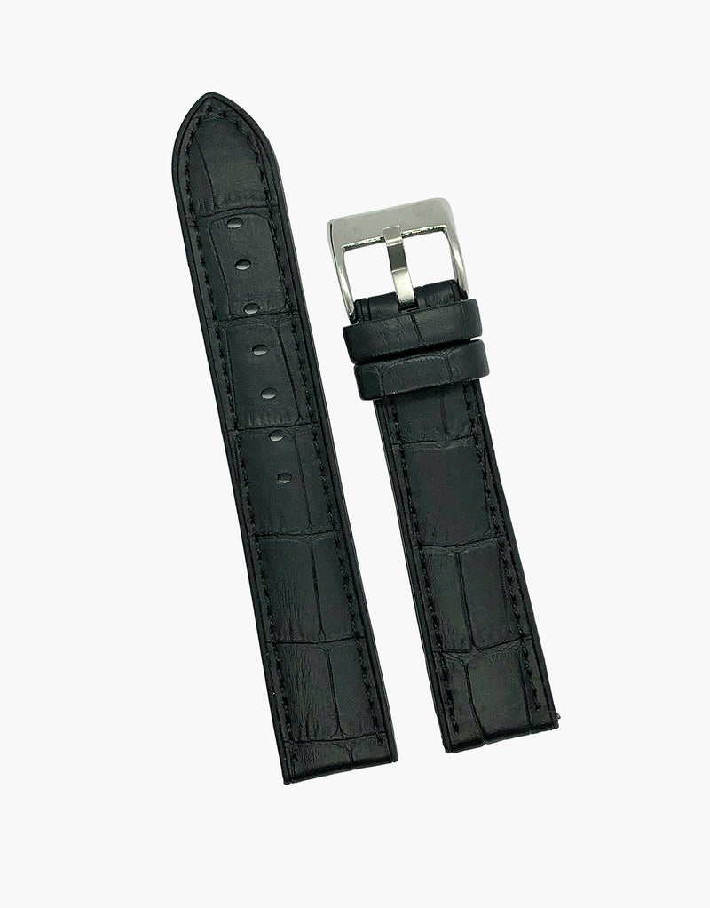 Hybrid Leather watch Straps Alligator Calf Leather and High Silicone LUX
