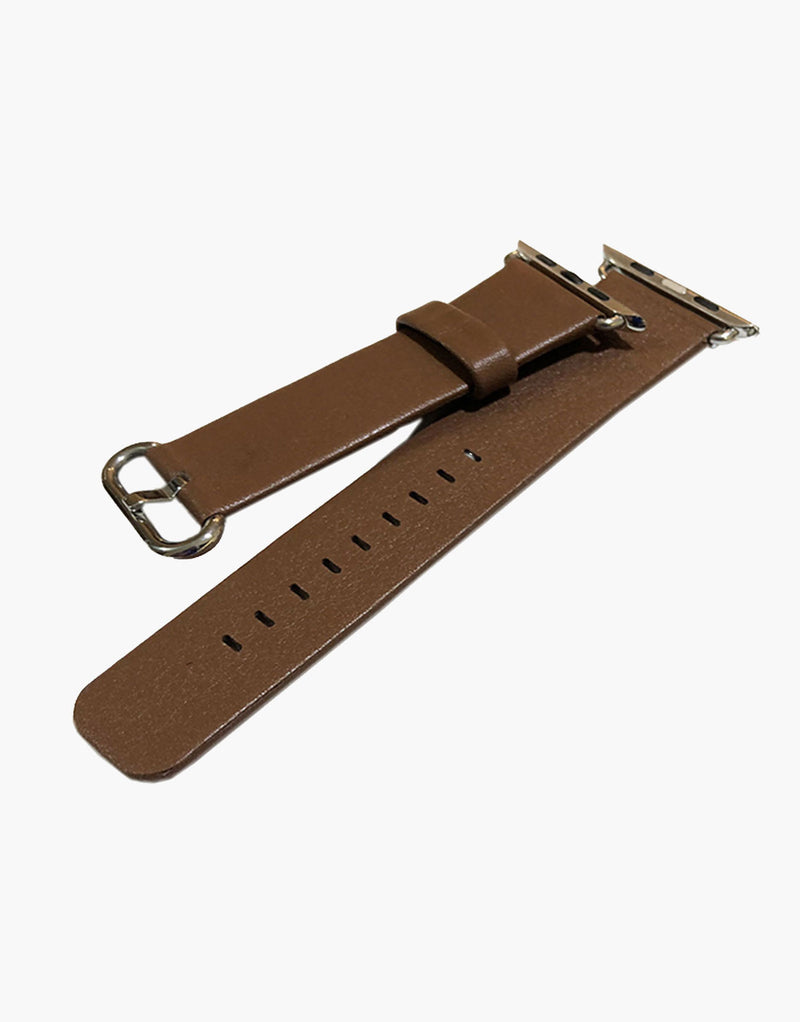 Brown Apple® Watch Style Watch Straps luxury Smooth Calf leather LUX