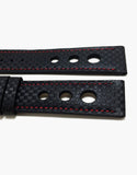 LUX Grand Prix Rally Carbon Fiber Black with Red Stitching LUX