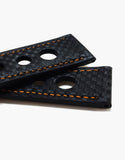 LUX Grand Prix Rally Carbon Fiber Black with Orange Stitching LUX