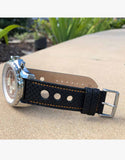 LUX Grand Prix Rally Carbon Fiber Black with Orange Stitching LUX