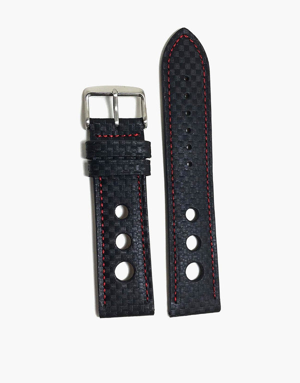 LUX Grand Prix Rally Carbon Fiber Black with Red Stitching LUX