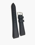 MS3445 Black Genuine Rubber Dive Watch Band Black stitching-Hadley Roma