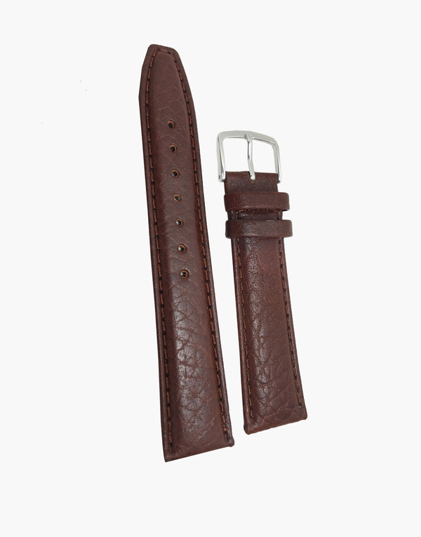 Hadley-Roma MS788 Brown Buffalo Shruken Grain Leather Watch Band Hadley-Roma