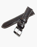 Hadley-Roma MS852 Brown Italian Leather Diagonal stripes design Hadley-Roma