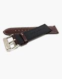 Hadley-Roma MS906 Buffalo CalfSkin Leather watch band Brown Hadley-Roma