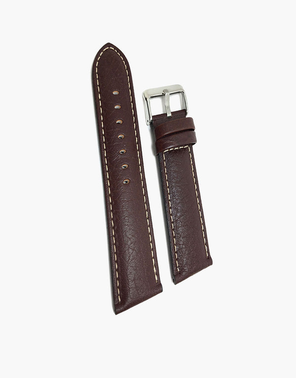 Hadley-Roma MS906 Buffalo CalfSkin Leather watch band Brown Hadley-Roma