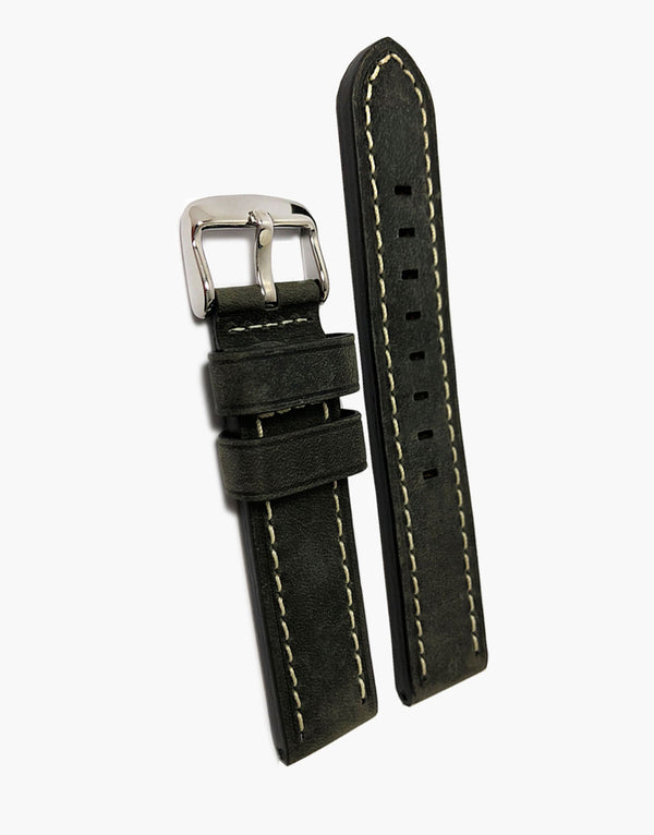 Hadley-Roma MS854 Gray Oil tanned Leather Watch strap Hadley-Roma