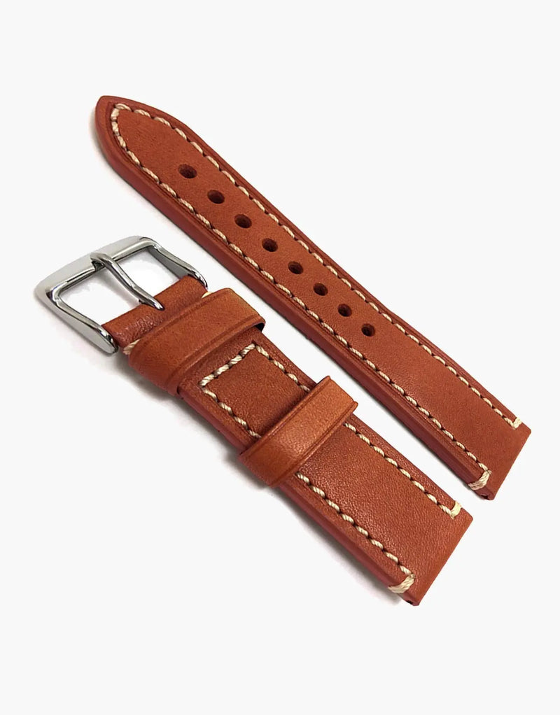 Hadley-Roma MS855 Tan Calf Leather watch Strap Band Vintage style Hadley-Roma