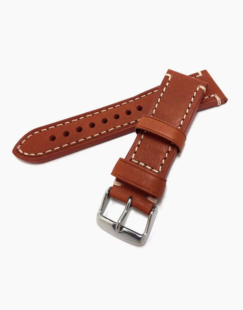 Hadley-Roma MS855 Tan Calf Leather watch Strap Band Vintage style Hadley-Roma