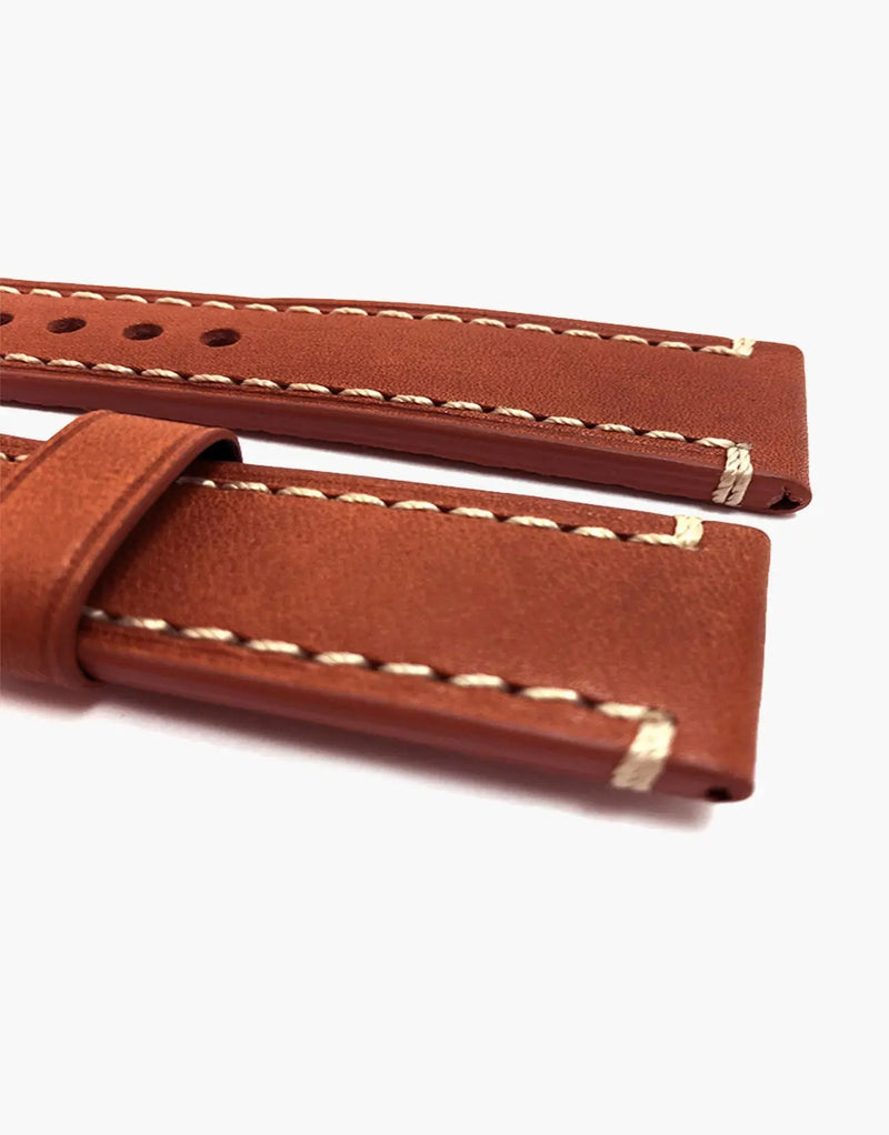 Hadley-Roma MS855 Tan Calf Leather watch Strap Band Vintage style Hadley-Roma
