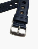 LUX Grand Prix Rally Calf Leather Strap Blue Navy with Blue Navy Stitching LUX