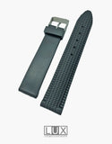 LUX Seiko Style Racing Tread Design Black Dive Watch Strap LUX