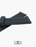 LUX Seiko Style Racing Tread Design Black Dive Watch Strap LUX