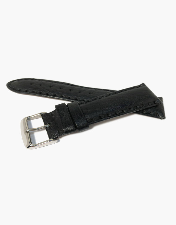 LUX Napoli Buffalo Calf Leather Padded Black Watch band LUX