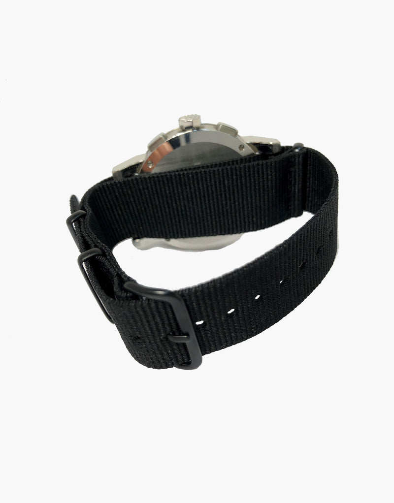 Nylon NATO Black Strap with Black buckles PVD by LUX LUX