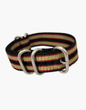 BOND Nylon N.A.T.O Burgundy Khaki-Red-Black  Watch Straps by LUX