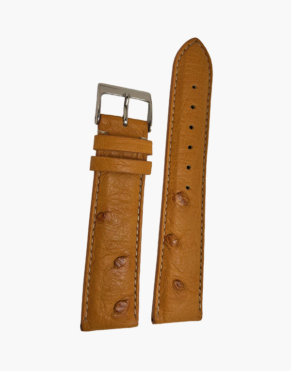 Ostrich Genuine Calf Skin Italian Leather Watch Band strap LUX