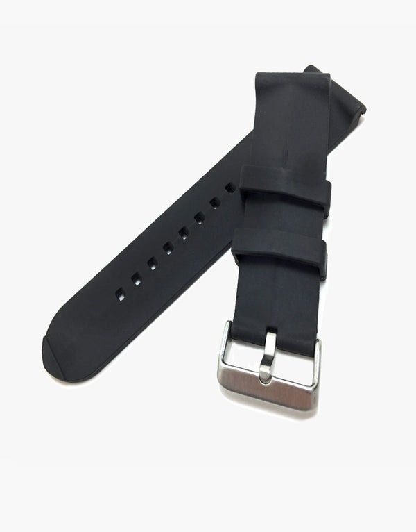 Genuine Rubber Hadley Roma MS3245 Black Dive Watch Band 24mm Hadley-Roma