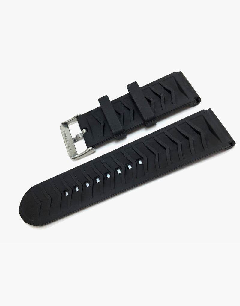 Genuine Rubber Hadley Roma MS3245 Black Dive Watch Band 24mm Hadley-Roma